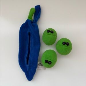 The Lost Forest Blue and Green Plush Pea Pod Toy